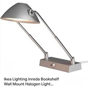 IKEA INREDA Wall Mount Picture Light Lamp  torn plastic201.193.81 20W 12V Silver